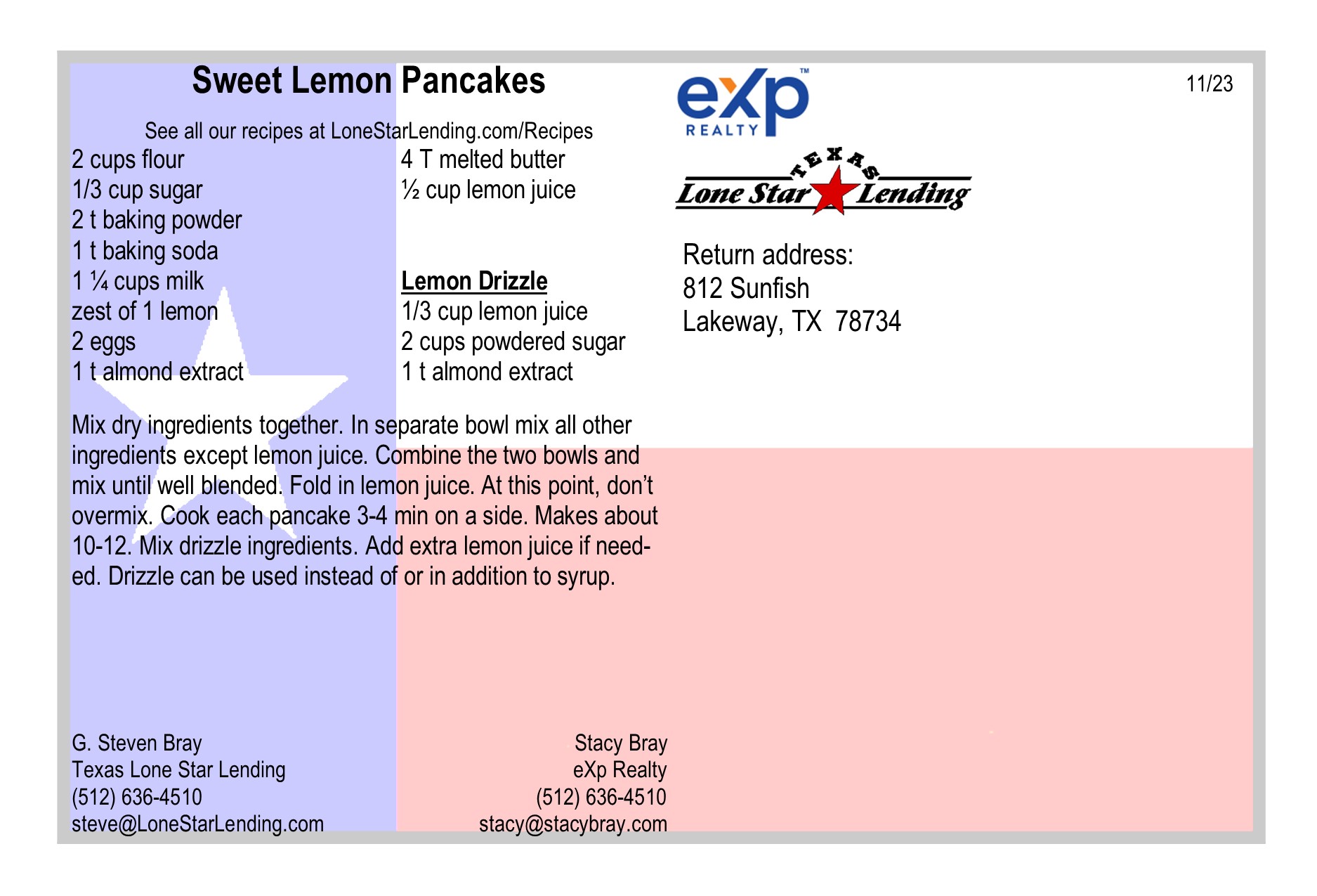 Sweet Lemon Pancakes recipe