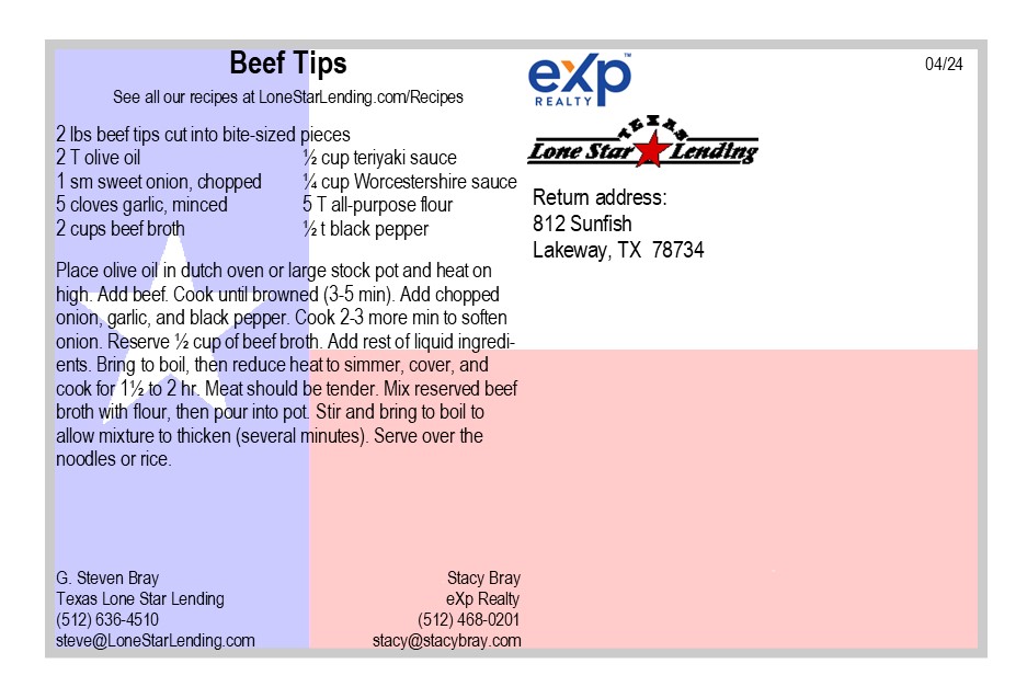 Beef Tips recipe