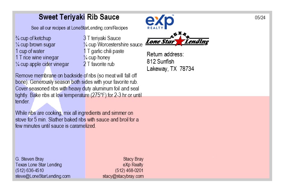 Sweet Teriyaki Rib Sauce recipe