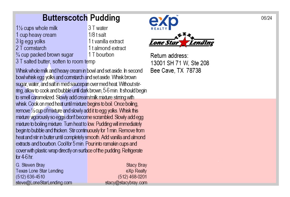 Butterscotch Pudding recipe