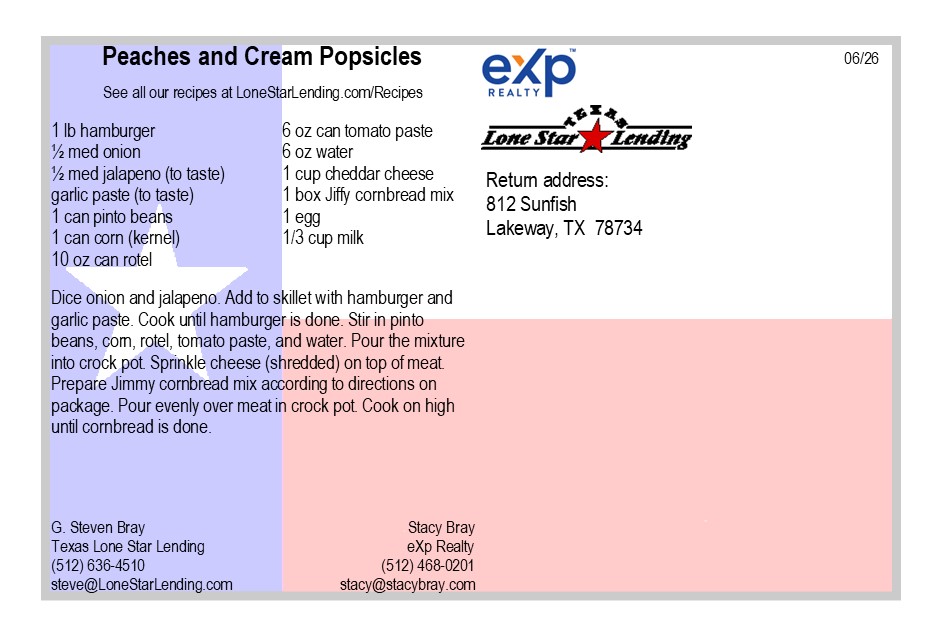 Peaches and Cream Popsicles recipe