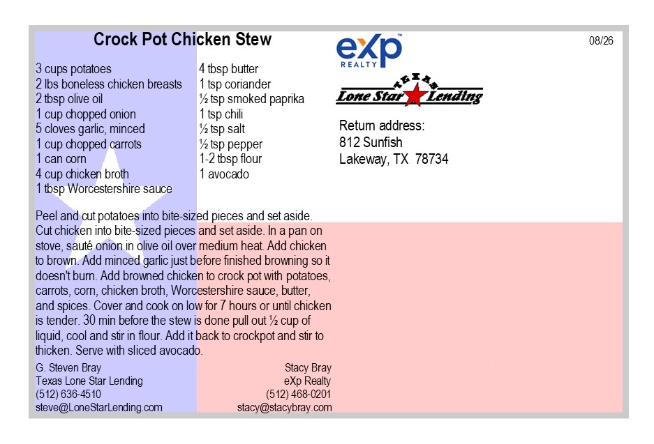 Crock Pot Chicken Stew recipe